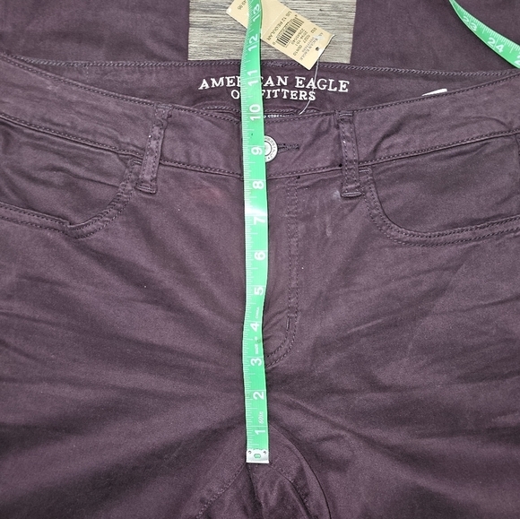 AEO Jeggings Size 12 Regular Classic Wine Sateen NWT - Picture 7 of 8